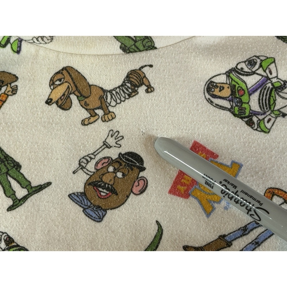Vintage Disney Toy Story Long Sleeve Turtle Neck AOP Size 3T Toddler Shirt - Picture 7 of 8